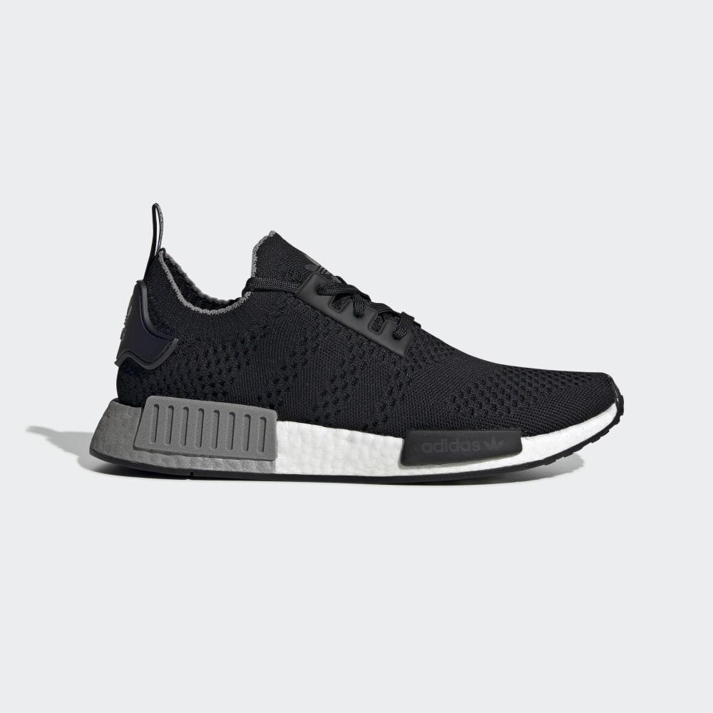 Adidas Men's NMD_R1 Primeknit Originals Shoes Black/Grey Ireland EE5075